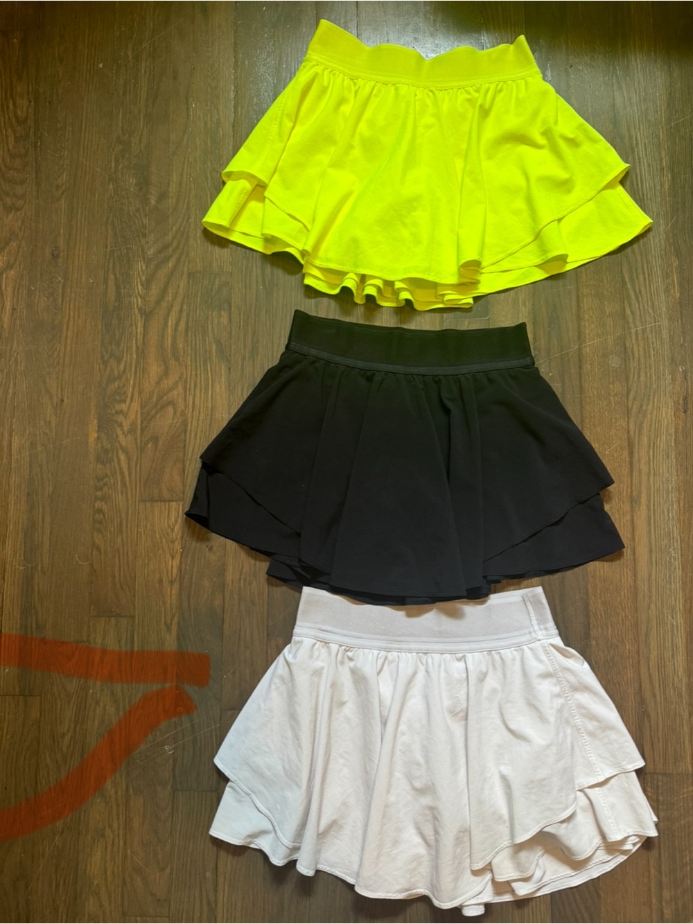 White lululemon court rival skirt